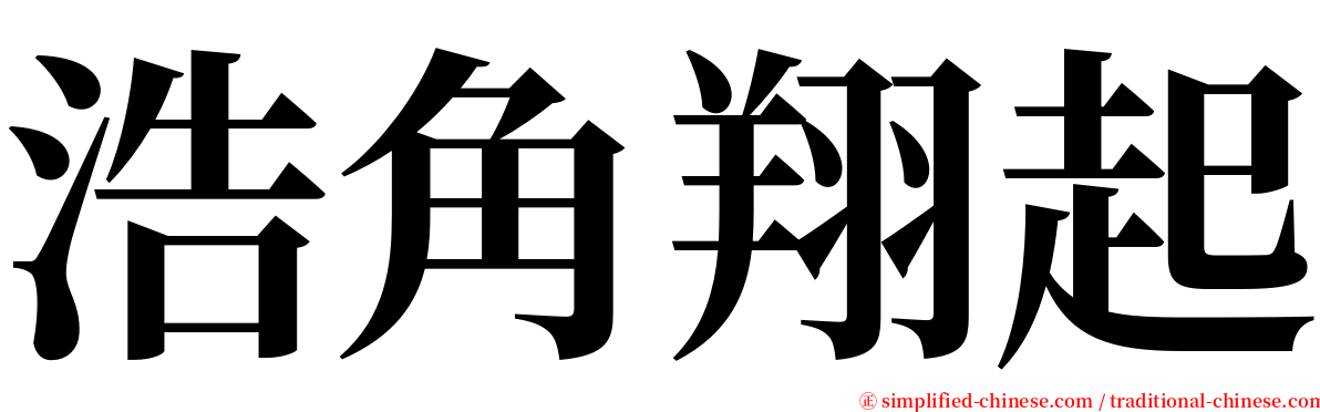 浩角翔起 serif font