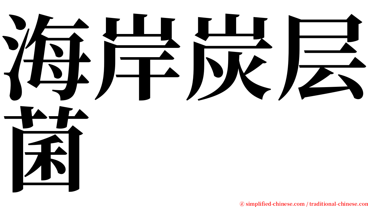 海岸炭层菌 serif font