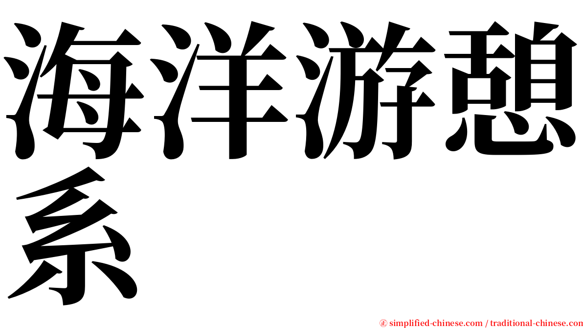 海洋游憩系 serif font