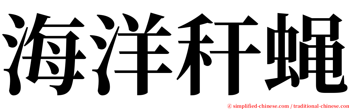 海洋秆蝇 serif font