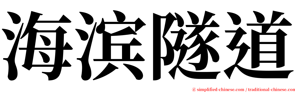 海滨隧道 serif font