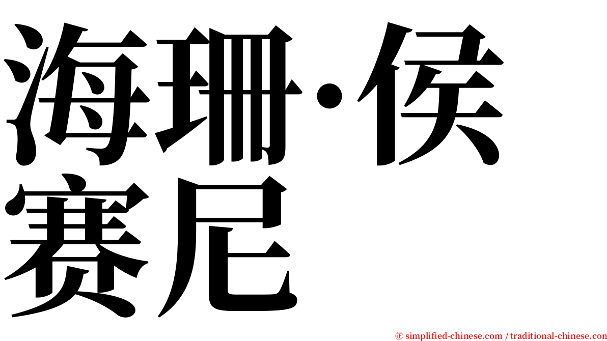 海珊·侯赛尼 serif font