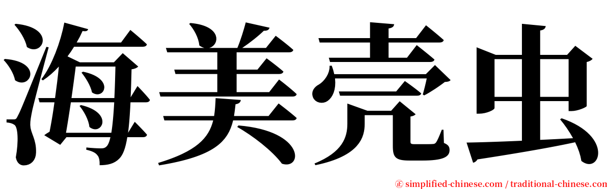 海美壳虫 serif font