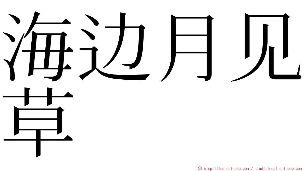 海边月见草 ming font