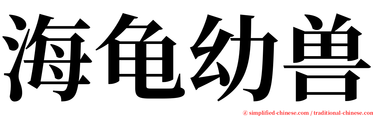 海龟幼兽 serif font