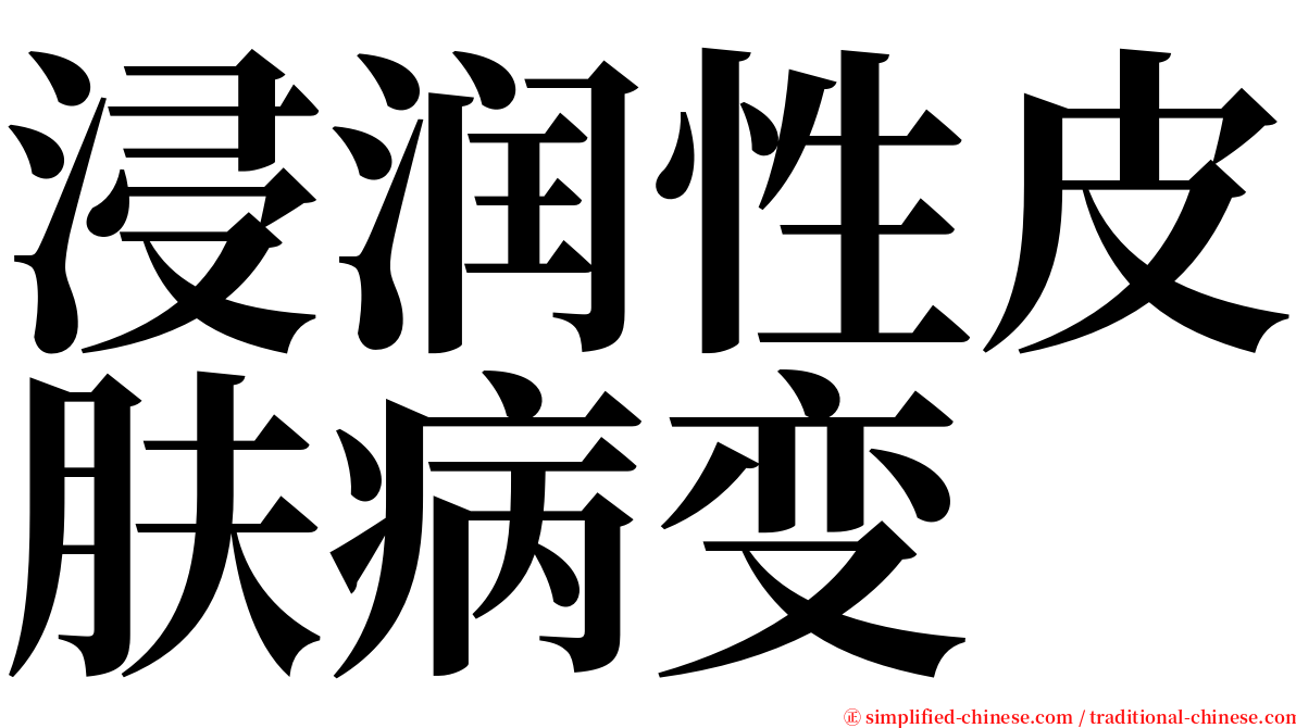 浸润性皮肤病变 serif font