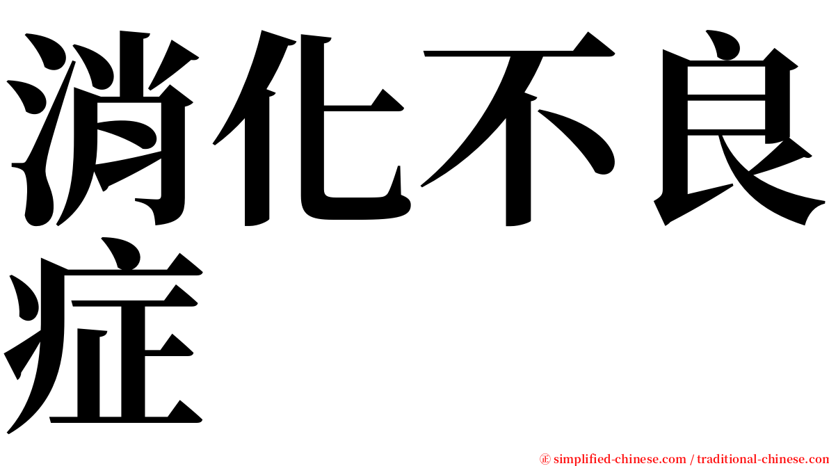 消化不良症 serif font