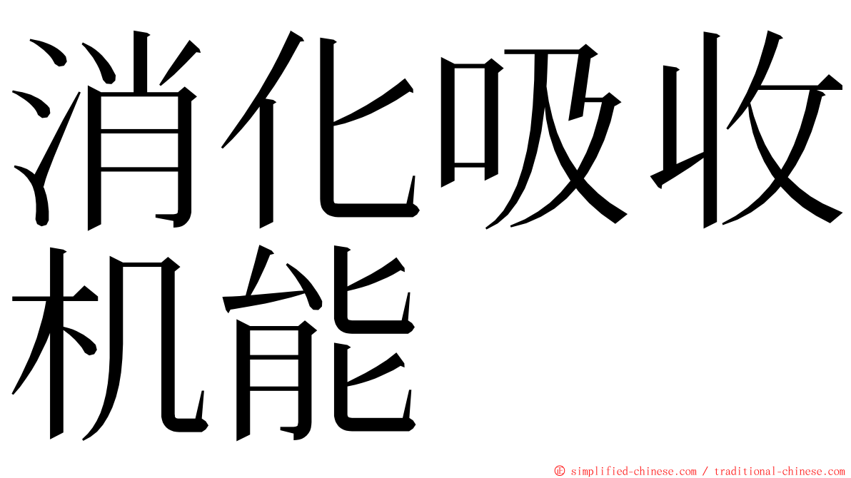 消化吸收机能 ming font