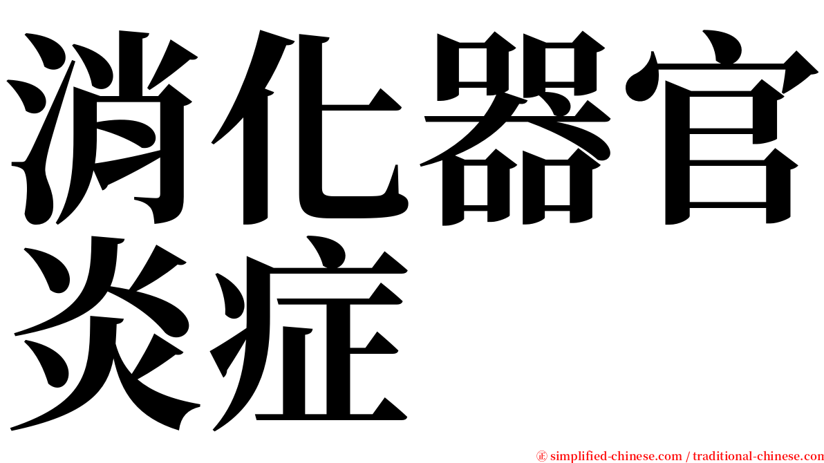 消化器官炎症 serif font