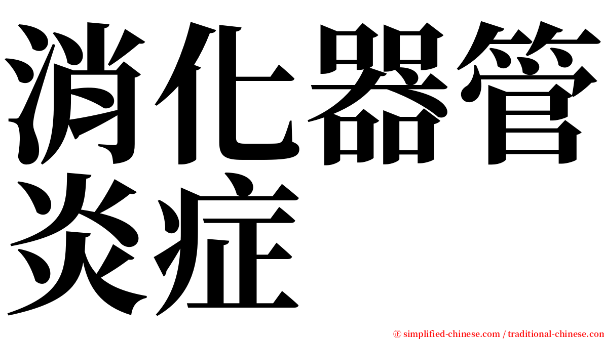 消化器管炎症 serif font