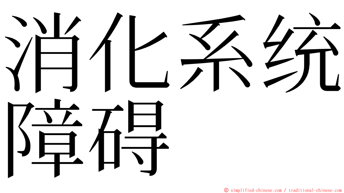 消化系统障碍 ming font