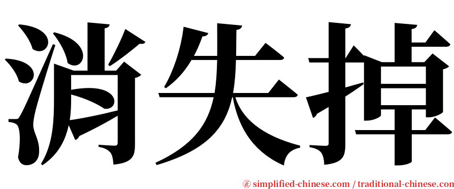 消失掉 serif font