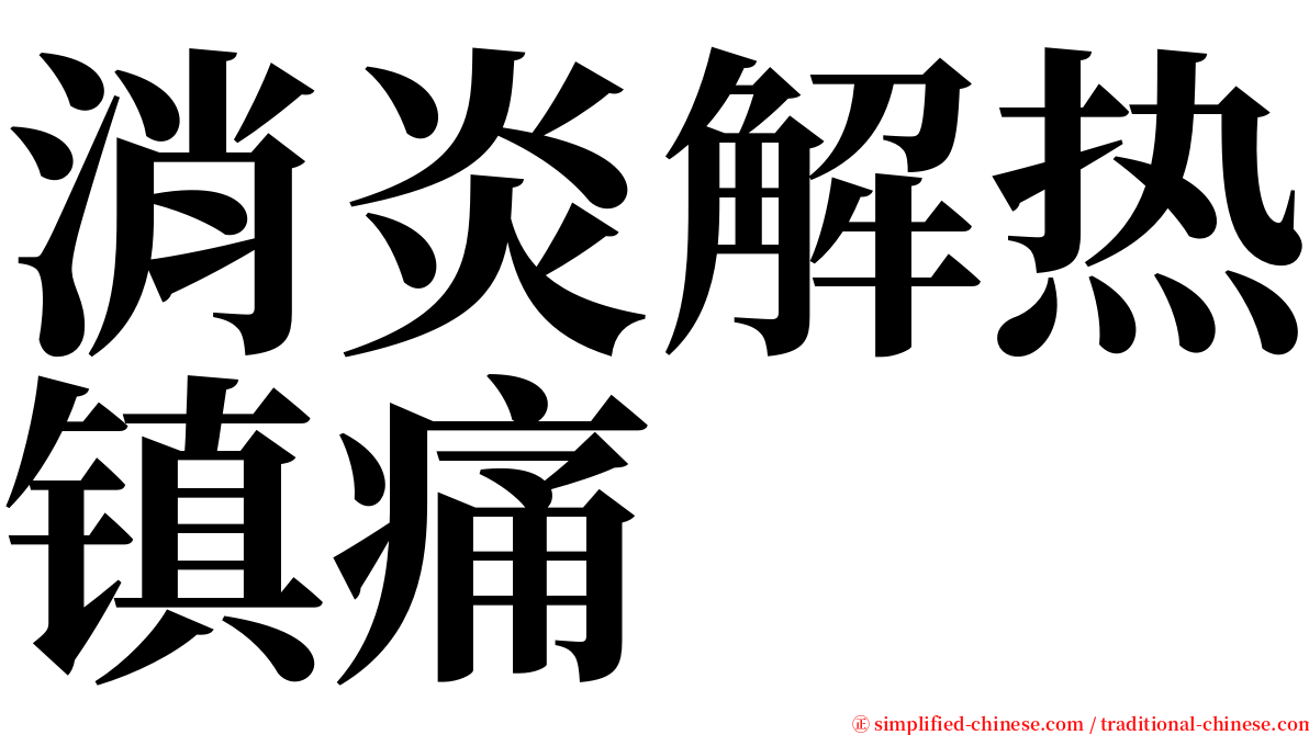 消炎解热镇痛 serif font