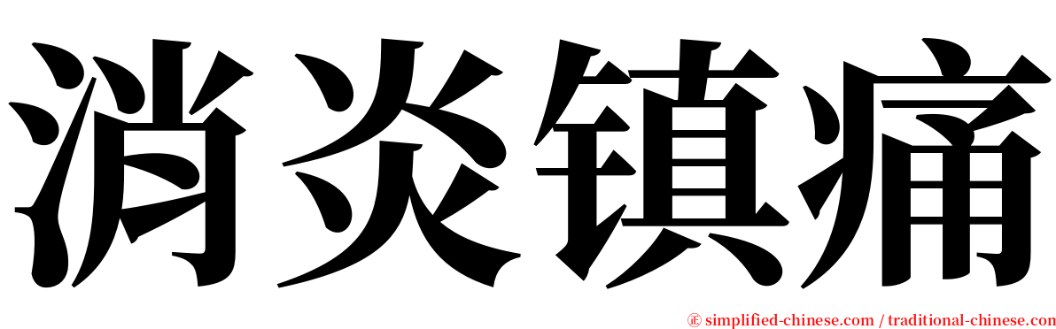 消炎镇痛 serif font