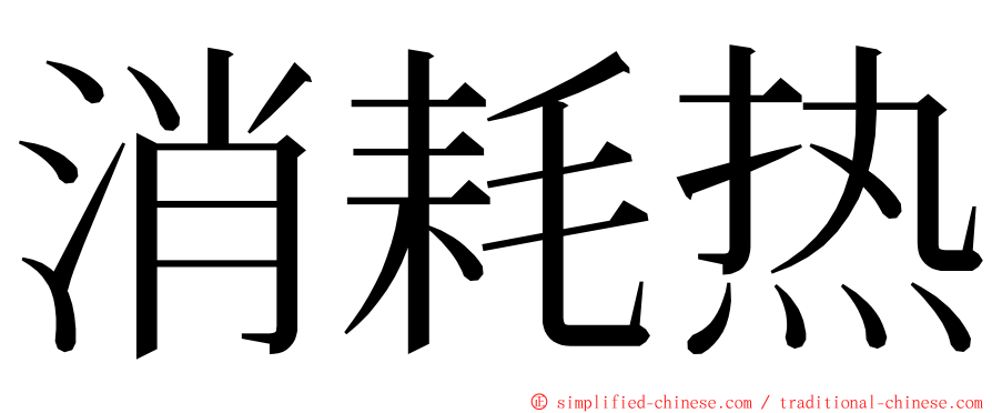 消耗热 ming font