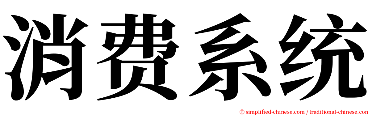 消费系统 serif font