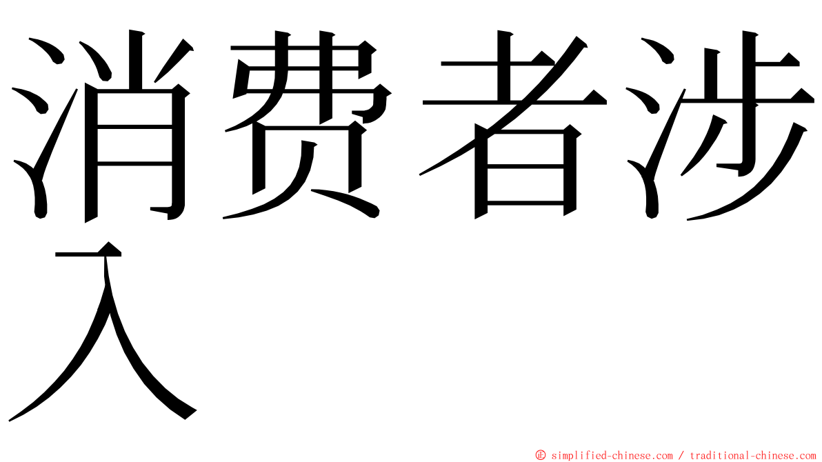 消费者涉入 ming font