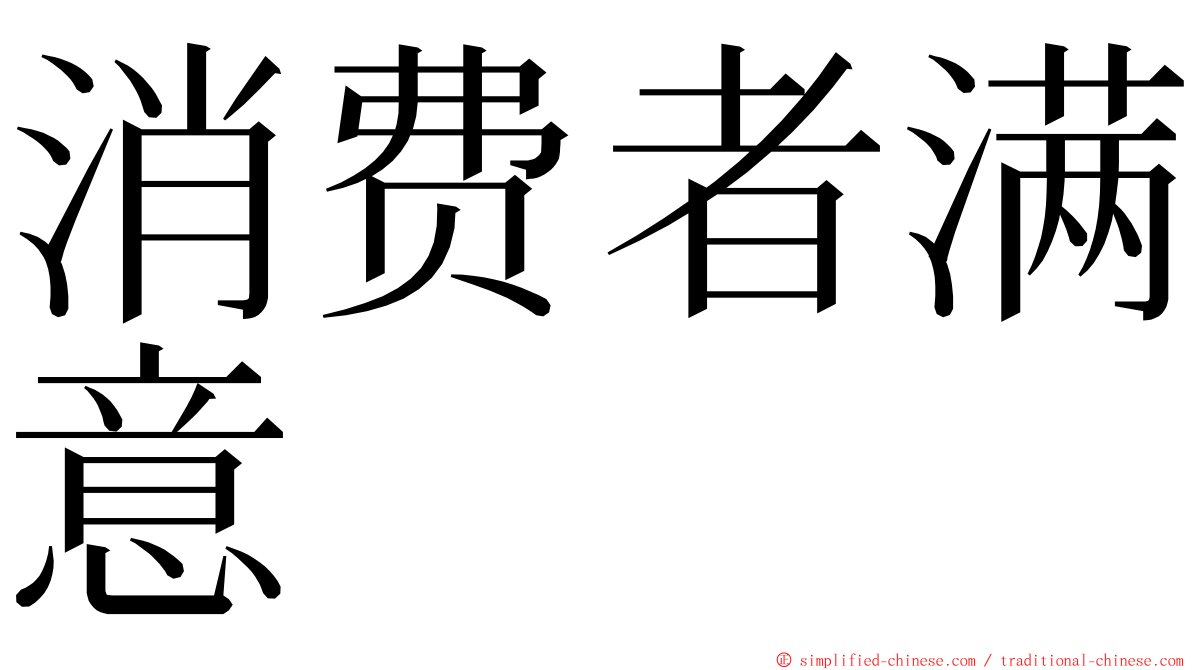 消费者满意 ming font