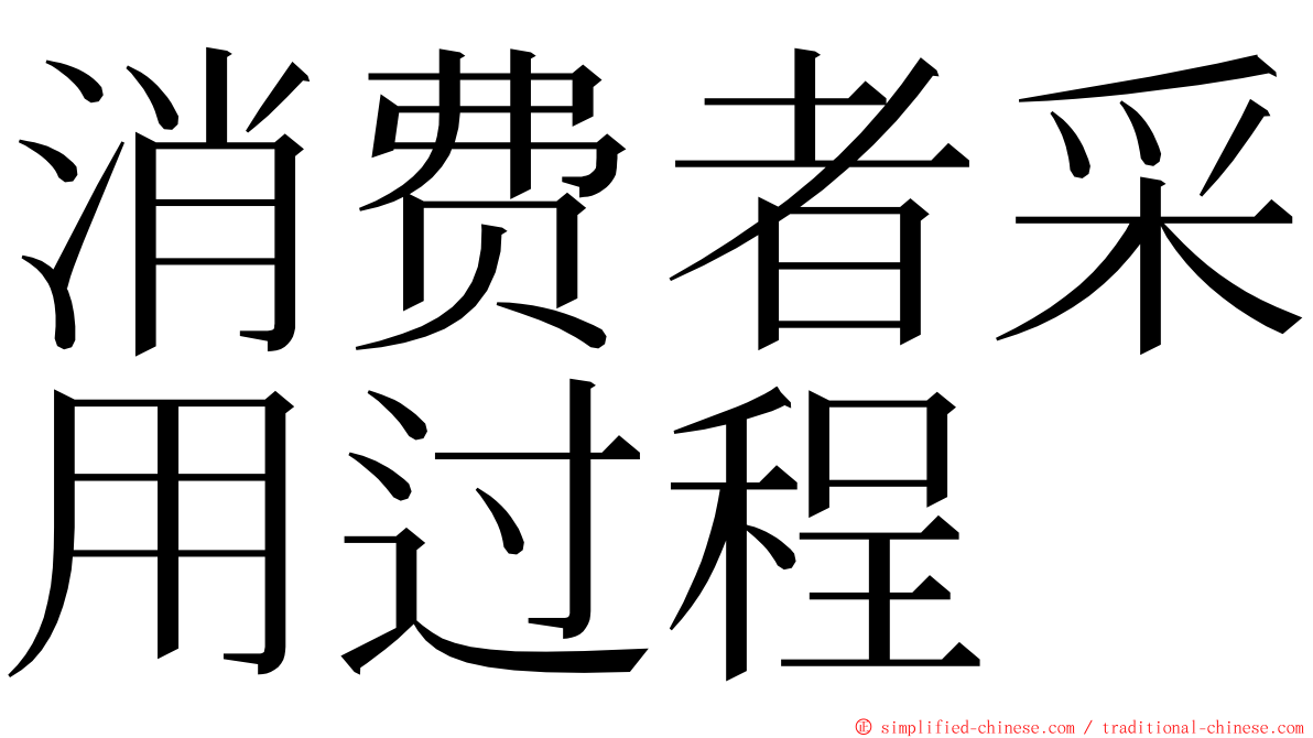 消费者采用过程 ming font