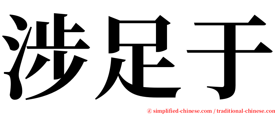 涉足于 serif font