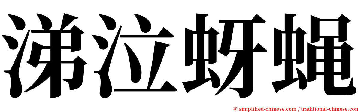 涕泣蚜蝇 serif font