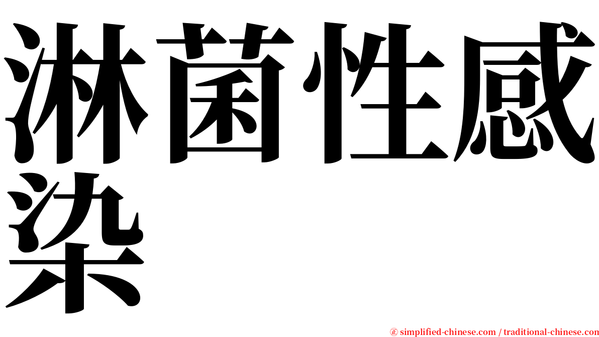 淋菌性感染 serif font