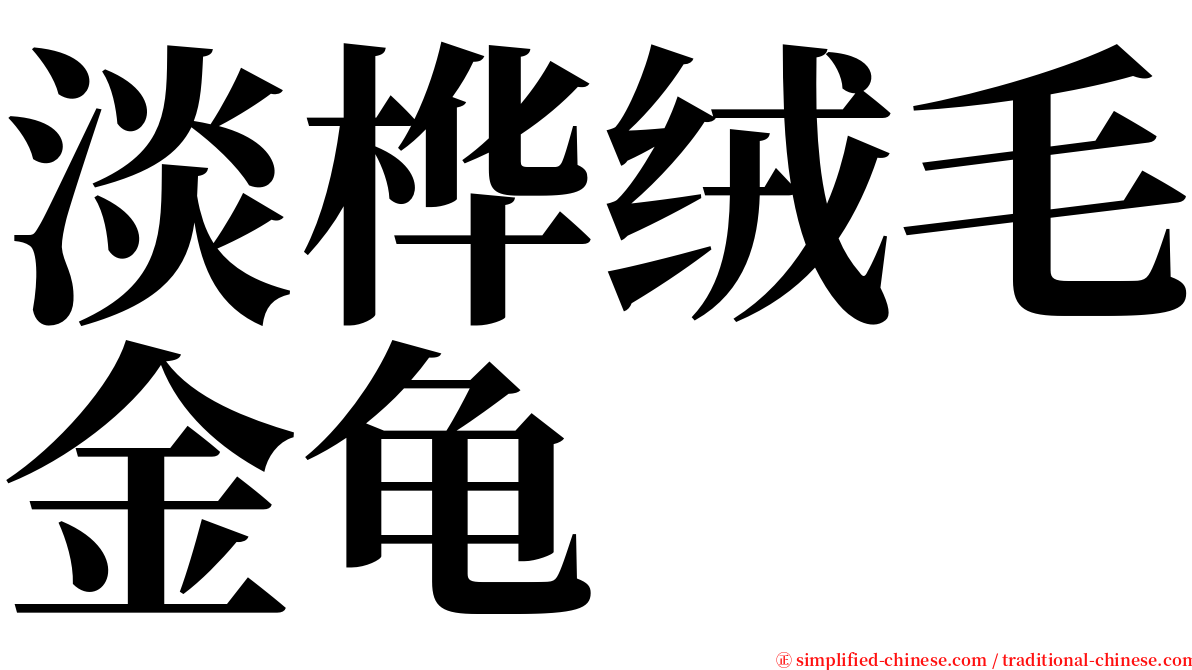 淡桦绒毛金龟 serif font