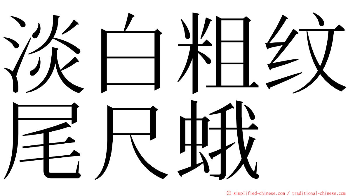 淡白粗纹尾尺蛾 ming font