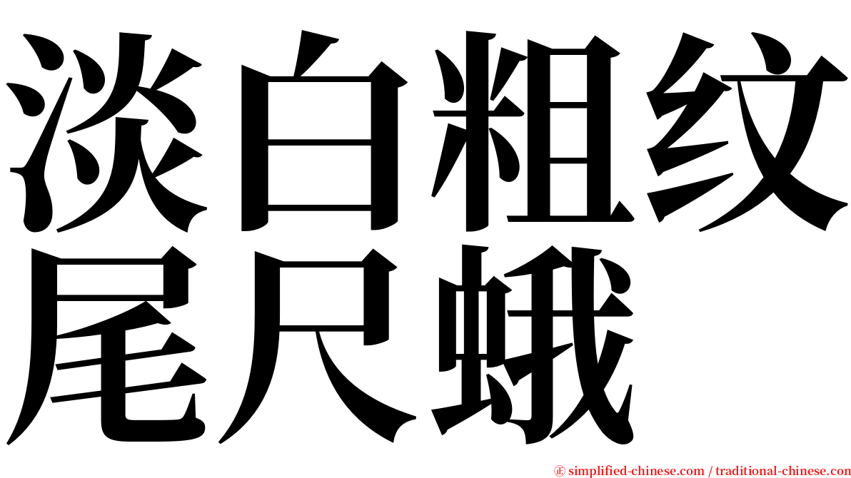 淡白粗纹尾尺蛾 serif font