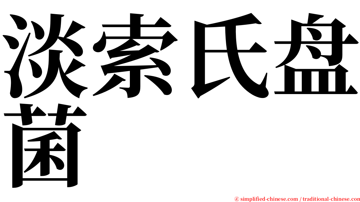 淡索氏盘菌 serif font