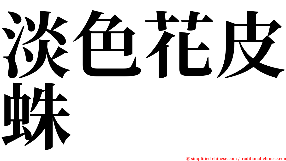 淡色花皮蛛 serif font