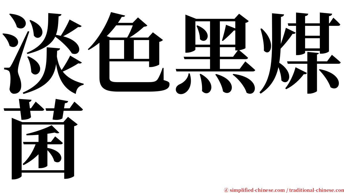 淡色黑煤菌 serif font