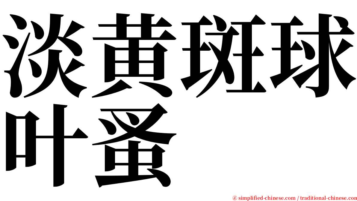 淡黄斑球叶蚤 serif font