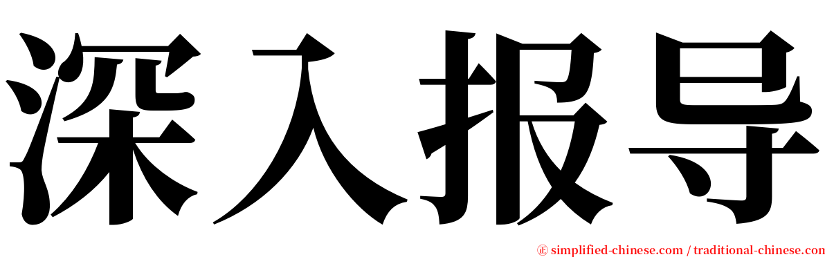 深入报导 serif font