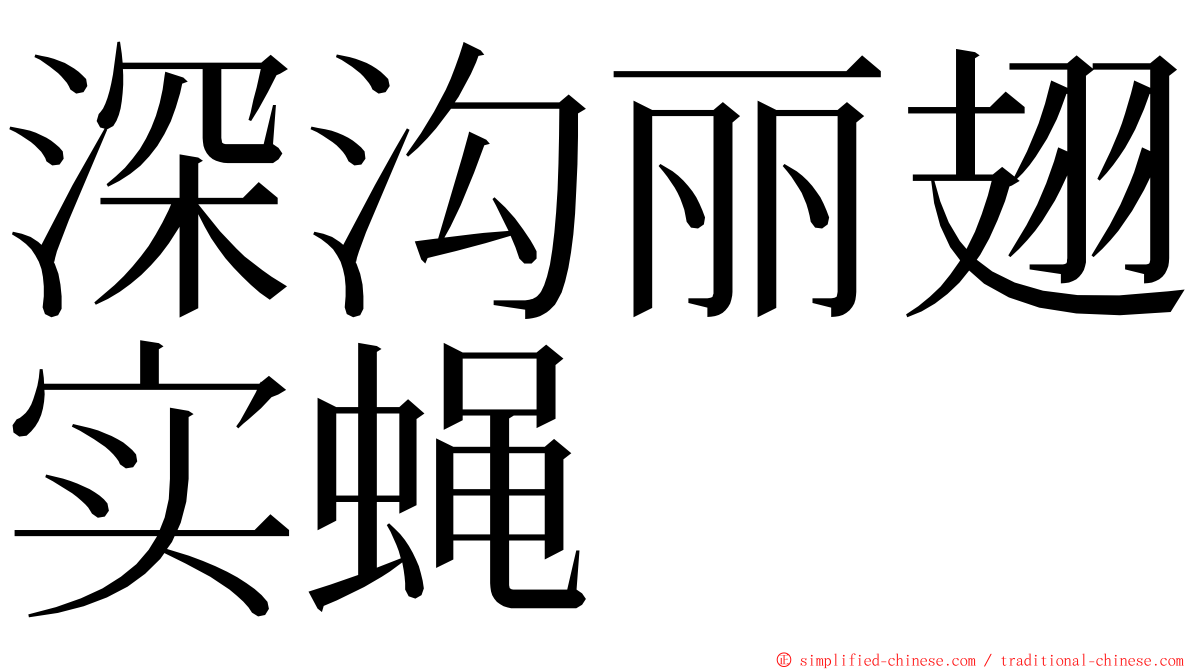 深沟丽翅实蝇 ming font