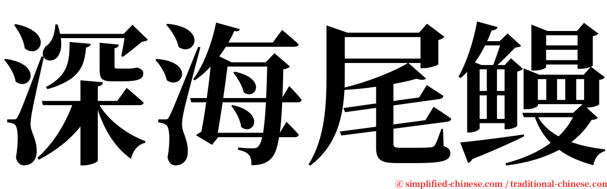 深海尾鳗 serif font