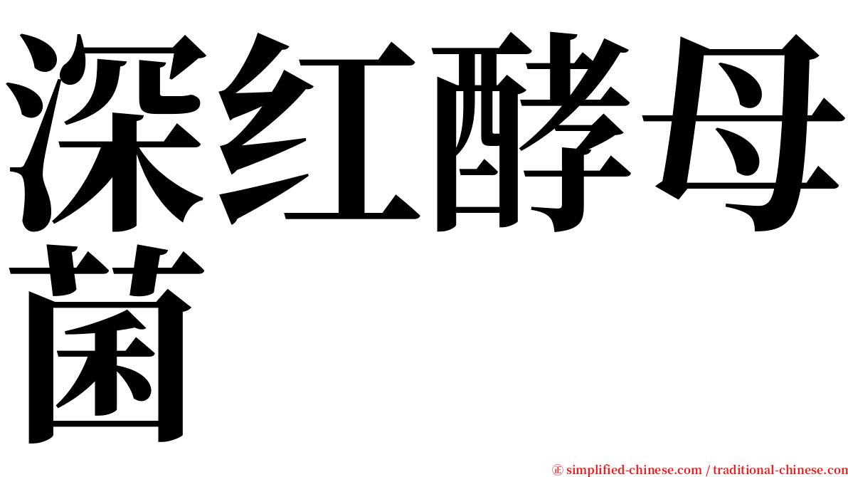 深红酵母菌 serif font