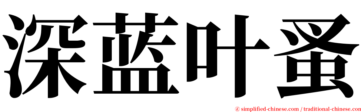 深蓝叶蚤 serif font