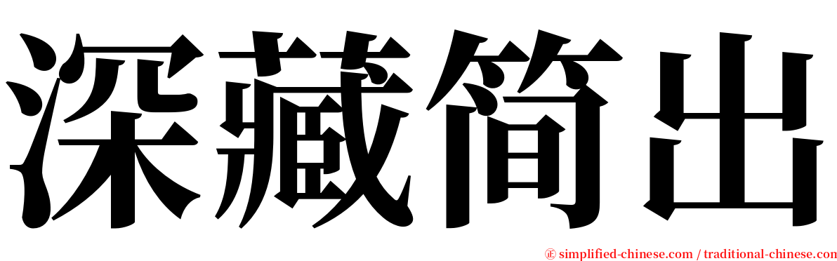 深藏简出 serif font