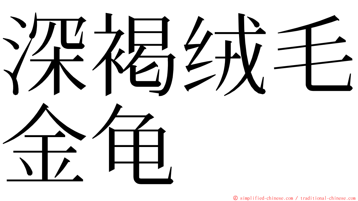 深褐绒毛金龟 ming font