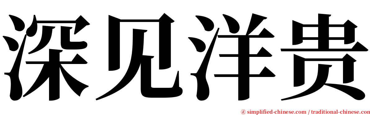 深见洋贵 serif font