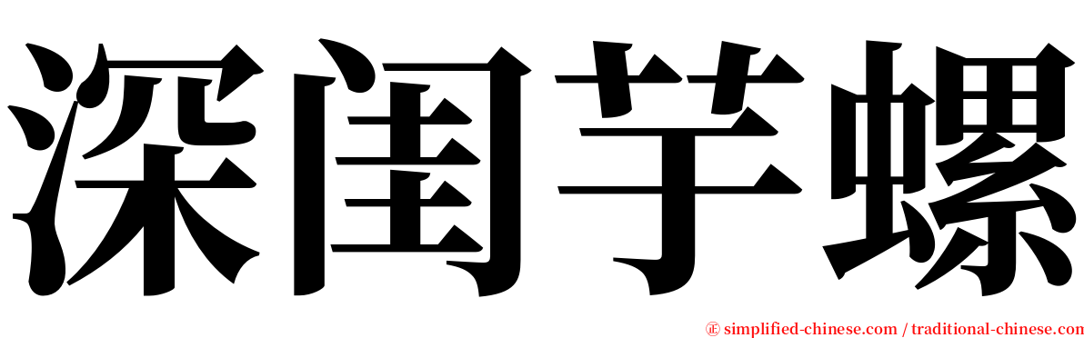 深闺芋螺 serif font