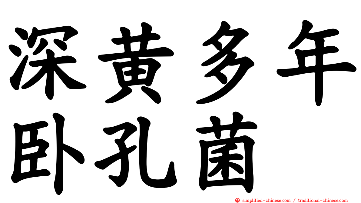 深黄多年卧孔菌