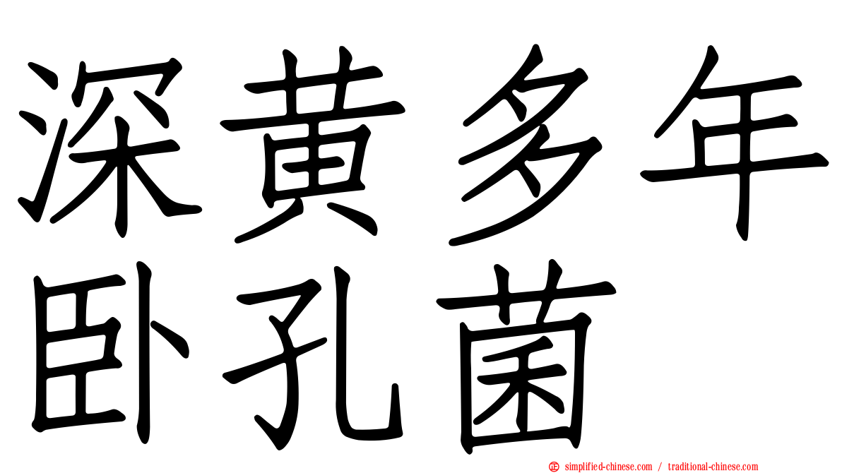 深黄多年卧孔菌