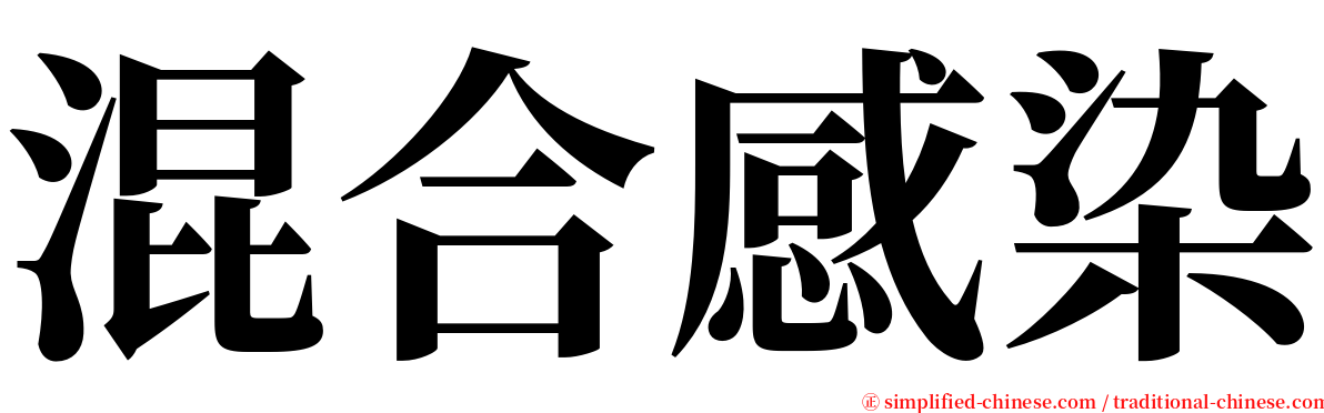 混合感染 serif font