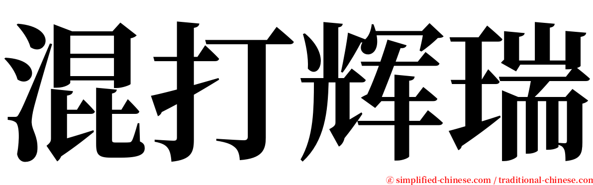 混打辉瑞 serif font