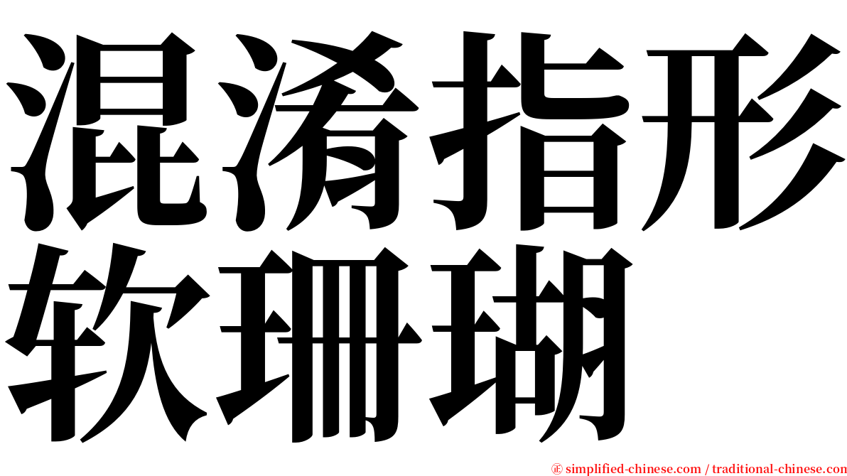 混淆指形软珊瑚 serif font