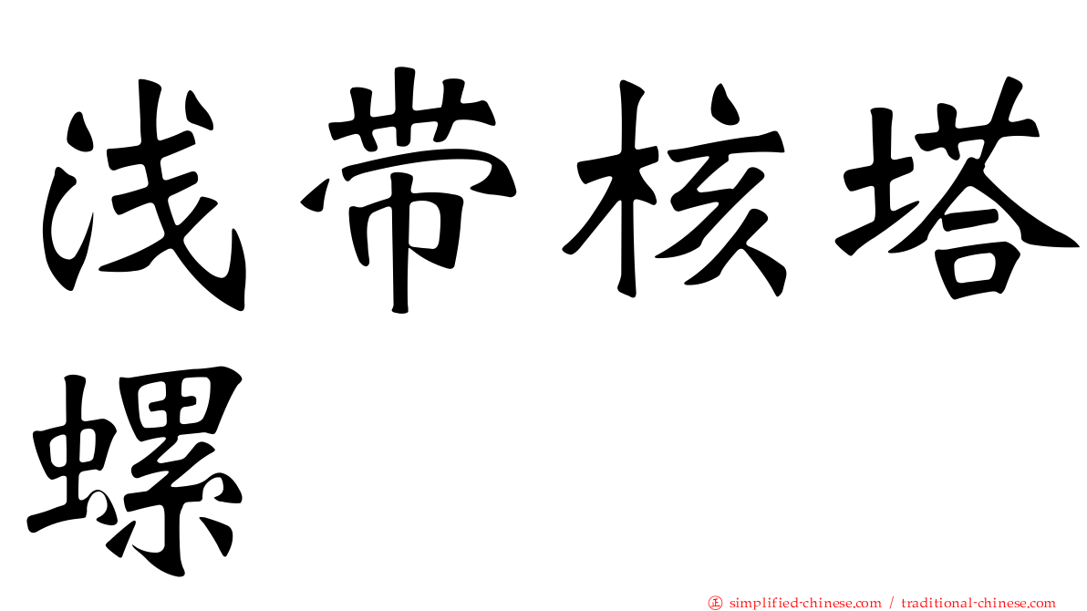 浅带核塔螺