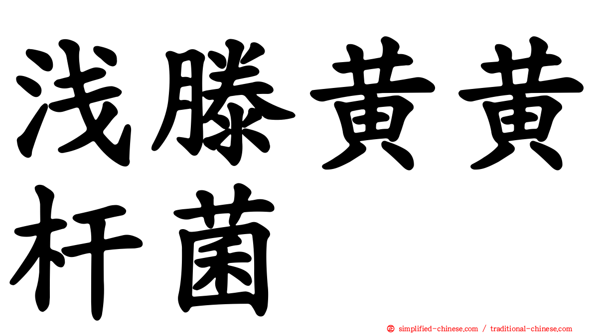 浅滕黄黄杆菌