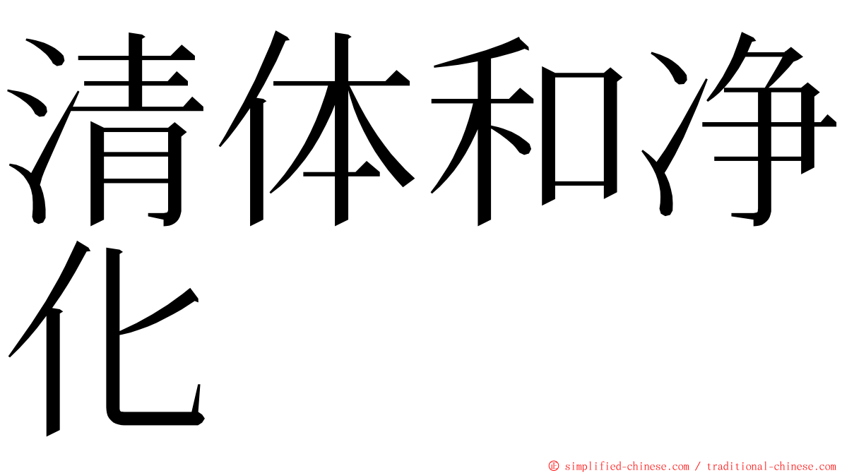 清体和净化 ming font